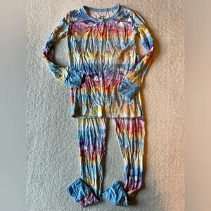Mama Lulu pajamas, size 4/5. Sunset rainbow design